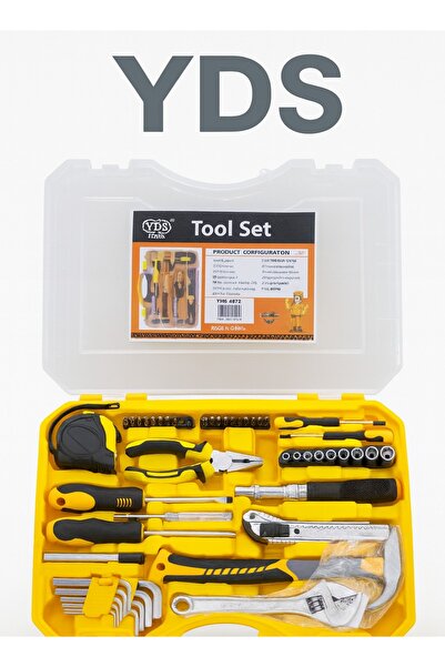 YDS مجموعة أدوات منزلية مكونة من 51 قطعة - مجموعة مفاتيح ربط من الكروم والفان...
