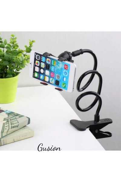 Gusion Telefon Tutucu Oynar Başlıklı Spiral Gövdeli Evde Ofiste Arabada