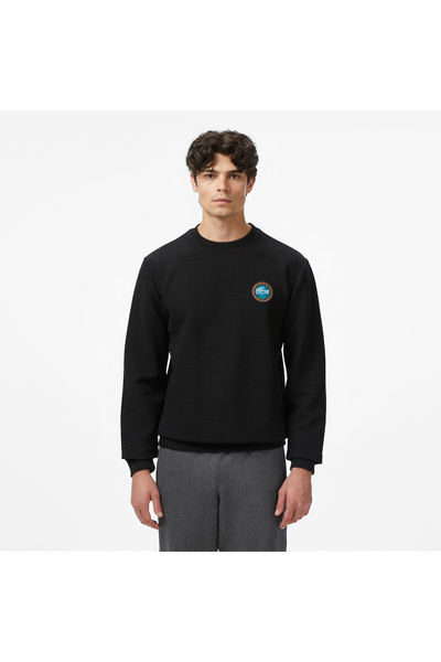 Lacoste Erkek Uzun Kollu Bisiklet Yaka Siyah T-Shirt