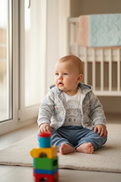 Ercahome tekstil Baby Boy Bodysuit 3-Piece Transitional Sets