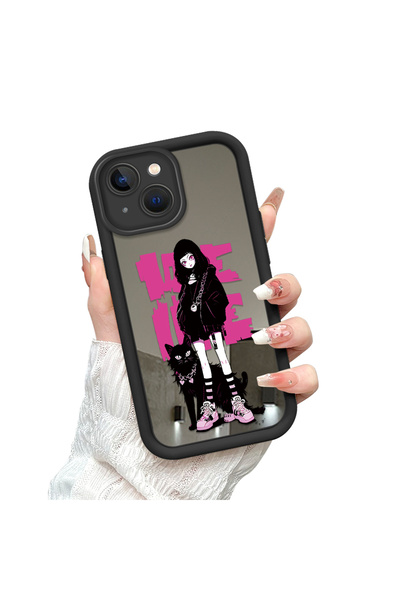 Hontinga حافظة هاتف متوافقة مع آيفون 15، حافظة سيليكون مضادة للانعكاس مع مرآة...