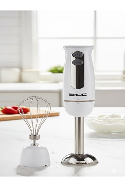 ATC Steel Hand Blender Stainless Steel with Egg Beater Single Hand Mixer H-HB792