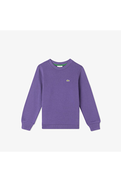 Lacoste Çocuk Bisiklet Yaka Mor Sweatshirt