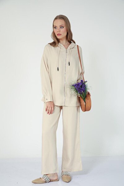 My City 5645 - Stylish Comfortable Cotton Fabric Hooded Casual Women's Set