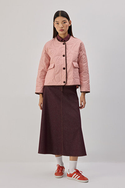 Touché Privé CONTRAST BELTED QUILTED JACKET