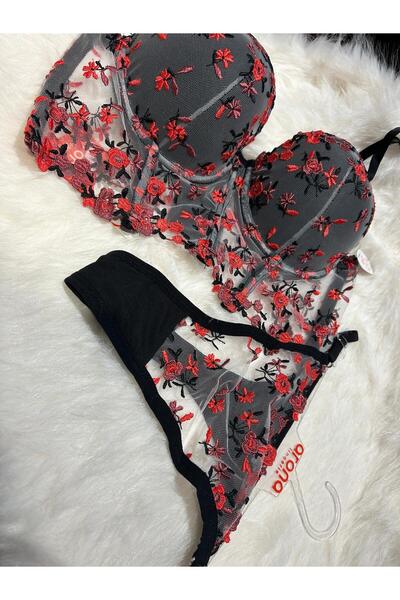 Elit Butik Bustier Suit Floral Print Push up with Underwire Padding