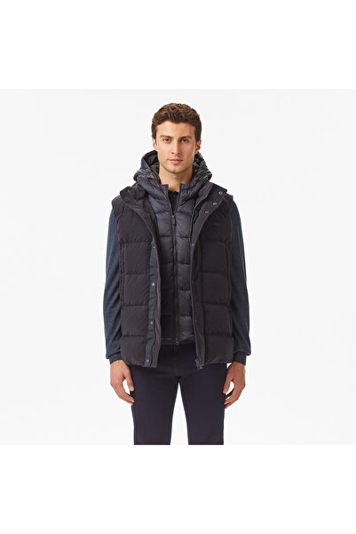 Lacoste Erkek Kapüşonlu Lacivert Yelek