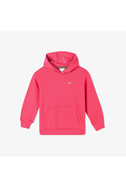 Lacoste Çocuk Kapüşonlu Pembe Sweatshirt