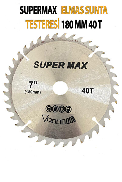supermaxx Elmas Sunta Testeresi 180 Mm 40 T Spiral Ağaç Sunta Kesme SÜPER MAX