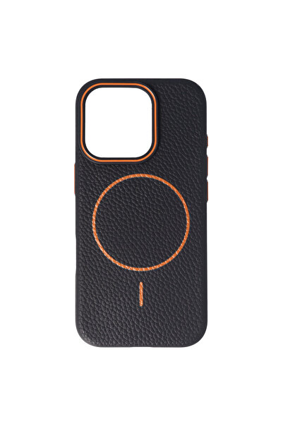 SEP Toc Luxury Leather Magsafe Apple iPhone 16 Pro Negru