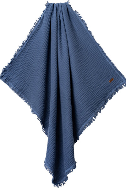 BABYİLAY 100% Cotton Muslin Baby Blanket Fringed Swaddle 100X100 cm
