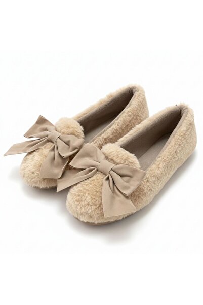 Ceyda Nur Örkcü Kadın Tüylü Fiyonklu Babet – Ev Ofis ve Günlük Kullanıma Uygu...