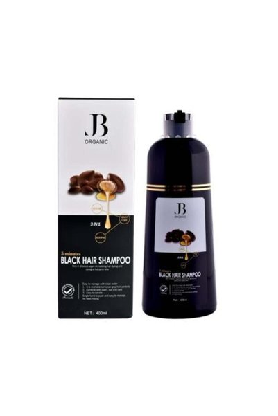 jb organic شامبو صبغة الشعر الرمادي بزيت الأرغان من جي بي 3 في 1، 400 مل