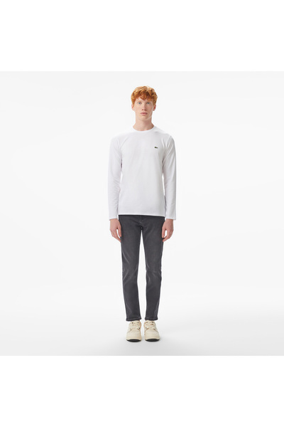 Lacoste Erkek Slim Fit Gri Jean Pantolon