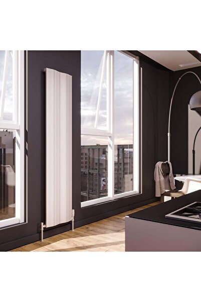 Lojimax Alüminyum Dekoratif Radyatör Amazonite 1800x204mm 2 Dilim Dokulu Antrasit Gri | 622 W Yüksek