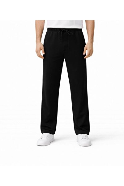 AXXEL Men's Black Sweatpants Wide Leg-P2264