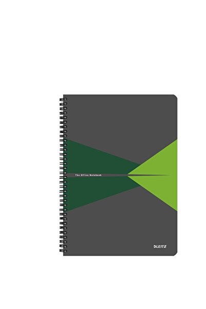 Leitz Office notebook, cardboard, FSC, recyclable, A4, 90 sheets, spiral bound, mathematics, green