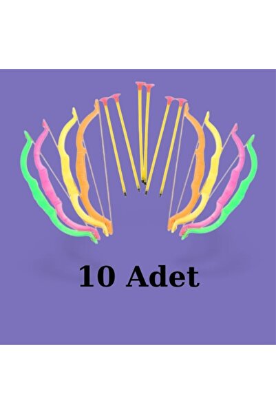 Nostaljik Lezzetler Plastik Ok Yay Seti (10 Adet)