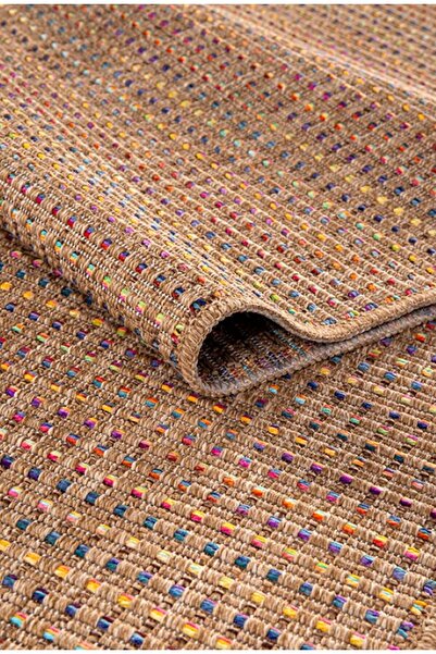 Home Fresko, Kolay Temizlenen Makinada Yıkanabilir Bordürlü Sisal Jut Halı