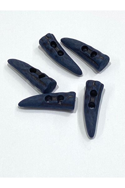 karantuhafiye Antique Shepherd Button / Set of 5 / 4 cm / Navy Blue