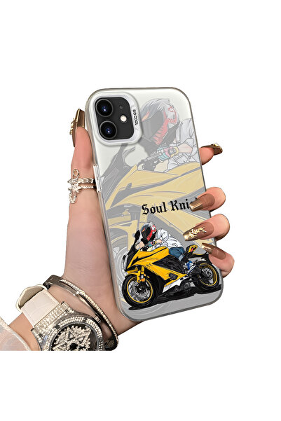 ucuc iPhone 12 Compatible Silicone Edge Hard Back Anti-Fall Case Racing Car S...