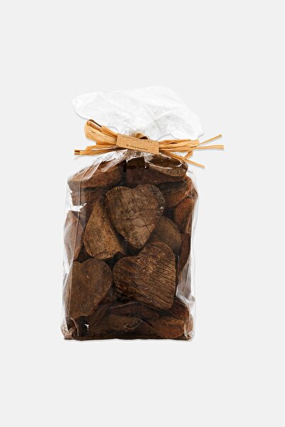 Muy Mucho مزيج نباتي مجفف على شكل قلب، 30 قطعة من قشور جوز الهند، بني