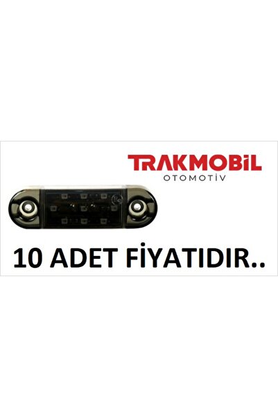 FORMPLAS OVAL PARMAK LAMBA 9 LEDLİ FÜME CAM (10 ADET) Kırmızı