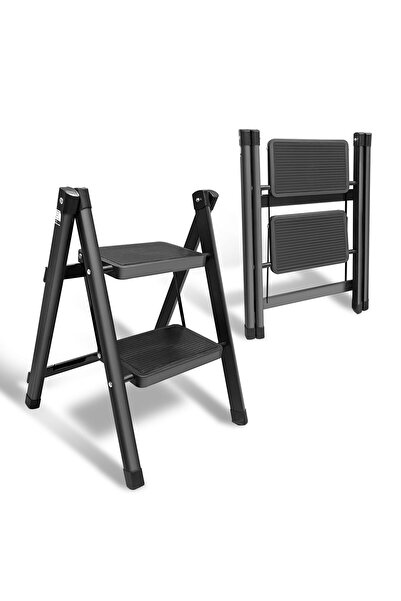 Acotsun 2 Step Ladder, Multipurpose Home Foldable Ladder Folding Ladder with Wide Anti-Slip Pedal