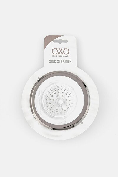 Cook With Color مصفاة حوض سيليكون، أبيض