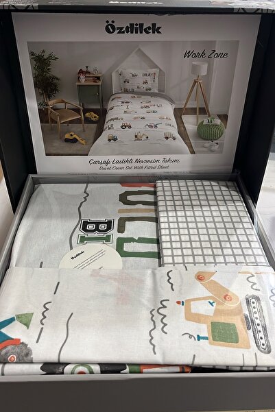 Özdilek Σετ Παπλωματοθήκης με Ελαστικό Κάλυμμα Μονό Μέγεθος Work Zone