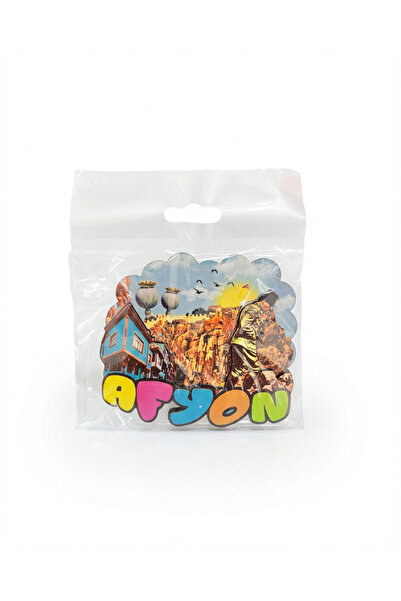 Taşhan Çarşı Afyonkarahisar Şehir Temalı Magnet - Afyon Kalesi ve Tarihi Kona...