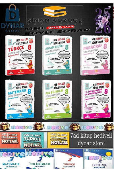 SİNAN KUZUCU YAYINLARI Sinan Kuzucu 2026 LGS 8. Sınıf MEB BÖYLE SORAR Soru Ba...