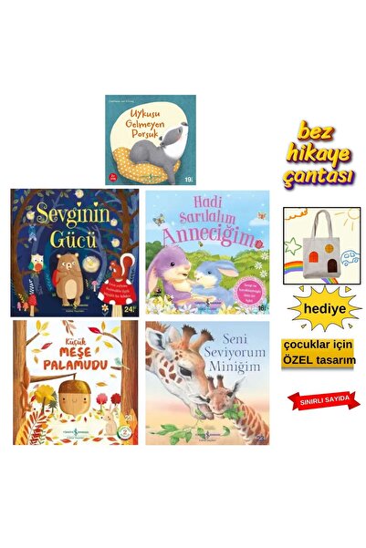 TÜRKİYE İŞ BANKASI KÜLTÜR YAYINLARI Çocuk Hikaye Kitapları Seti (5 Kitap) + B...