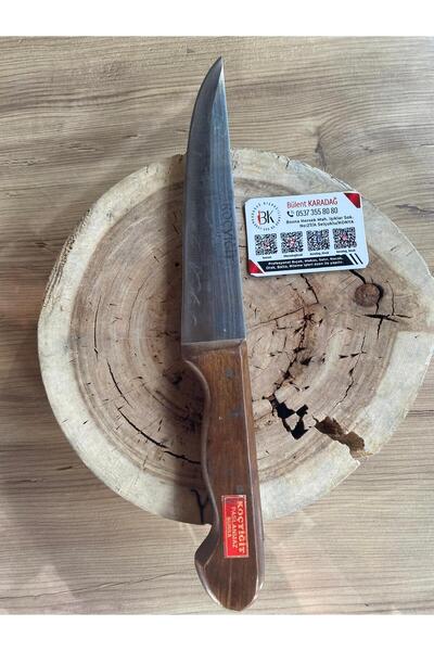 Karadağ 🔪 KOÇYİĞİT Paslanmaz Kasap Bıçağı Kahverengi Sap 16,5 cm – El Yapımı...