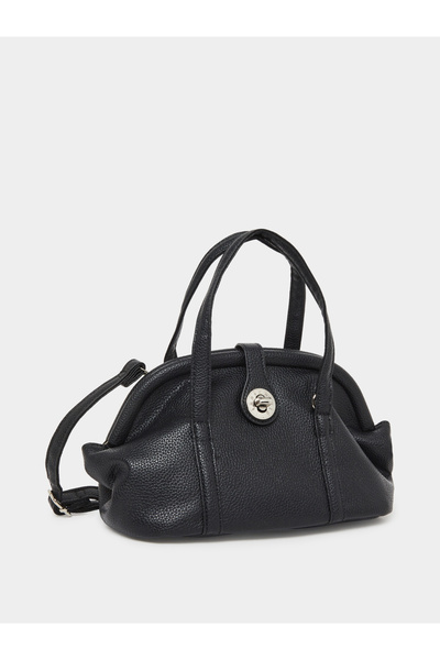 Styli Black Dome Satchel Bag for Women
