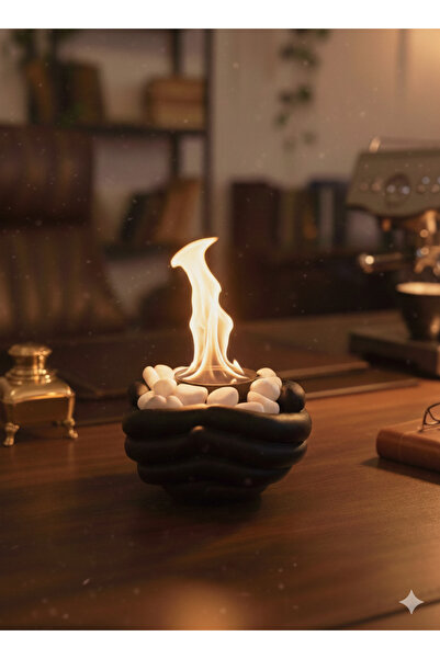 twins home art El Figürlü Masaüstü Bioethanol Şömine + 1 L Yakıt ve Fitil Hediye