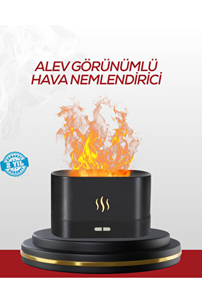 (INSIDE) OUT LED Işıklı Buhar Makinesi Alev Efektli Kumandalı Oda Nemlendirici