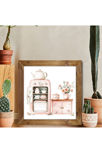 woodhomeworks One Piece Real Wood Framed Decor Pictură pătrată