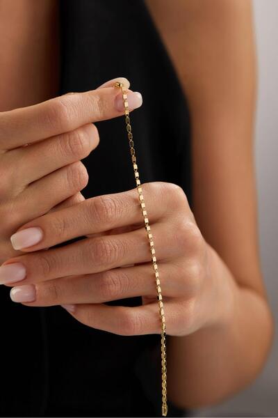 Tufanlar Kuyumculuk 14 Ayar Küp Zincir Altın Bileklik