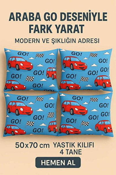 Loova 4 قطع غطاء وسادة 100% قطن منقوش بحجم 50*70 سم مع خياطة سميكة وسحاب