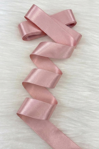 ZEYMERADE 4 Cm Pudra Çift Taraflı Saten Kurdele 10 Metre, Bohça Çeyiz Özel Gü...