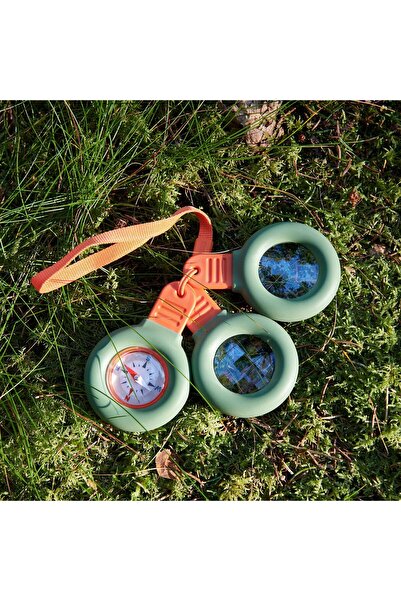 IKEA Nature Discovery Set, Green-Orange, Compass,Magnifier,Prism Glass, 3 Pieces