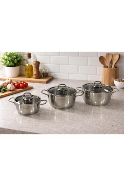 Vivaldi Almina Induction Base 6-Piece Steel Cookware Set