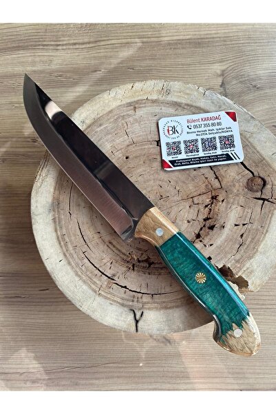 Karadağ 🔪 4 MM Epoksi Kök Ceviz Karışım Mutfak Bıçağı – Ağır İş Bıçağı 16 cm