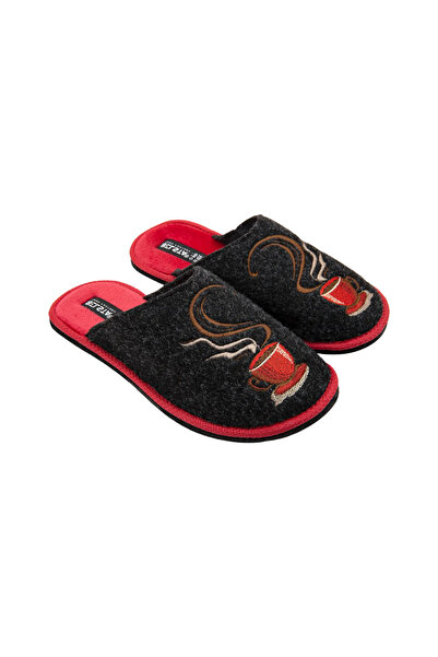 Belsta Papuci de casă din fetru negru, marimea 36