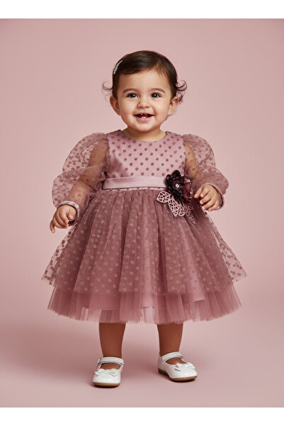 Jolanda Polka Dot Tulle Girls' Special Occasion Party Dress
