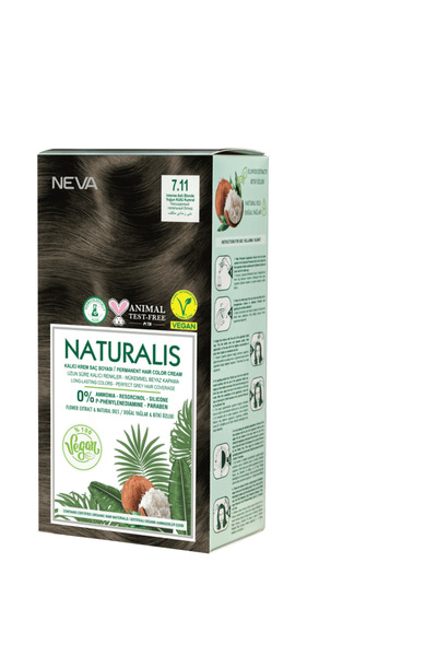 Neva صبغة شعر نيفا بدون امونيا 7.11 بني رمادي