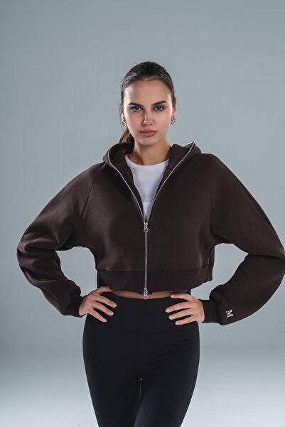 Paw Garage Women's Three Thread Sh Fleece-Lined Fabric K Hooded Metal Zipper Sweat