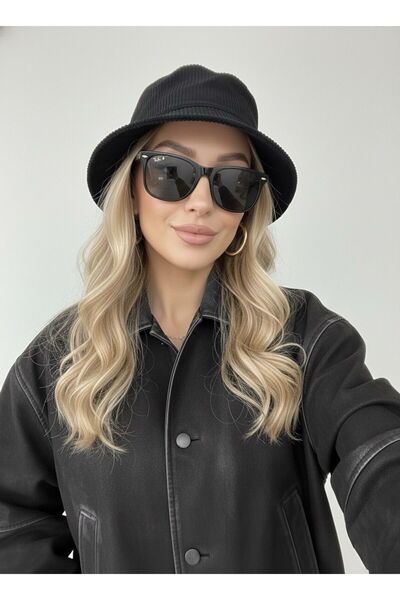 Goldmine قبعة دلو مخملية للجنسين باللون الأسود