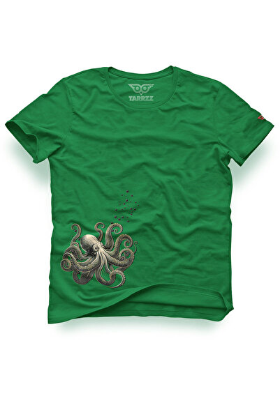 Tarrzzcom تي شيرت بتصميم عادي للجنسين - أخطبوط